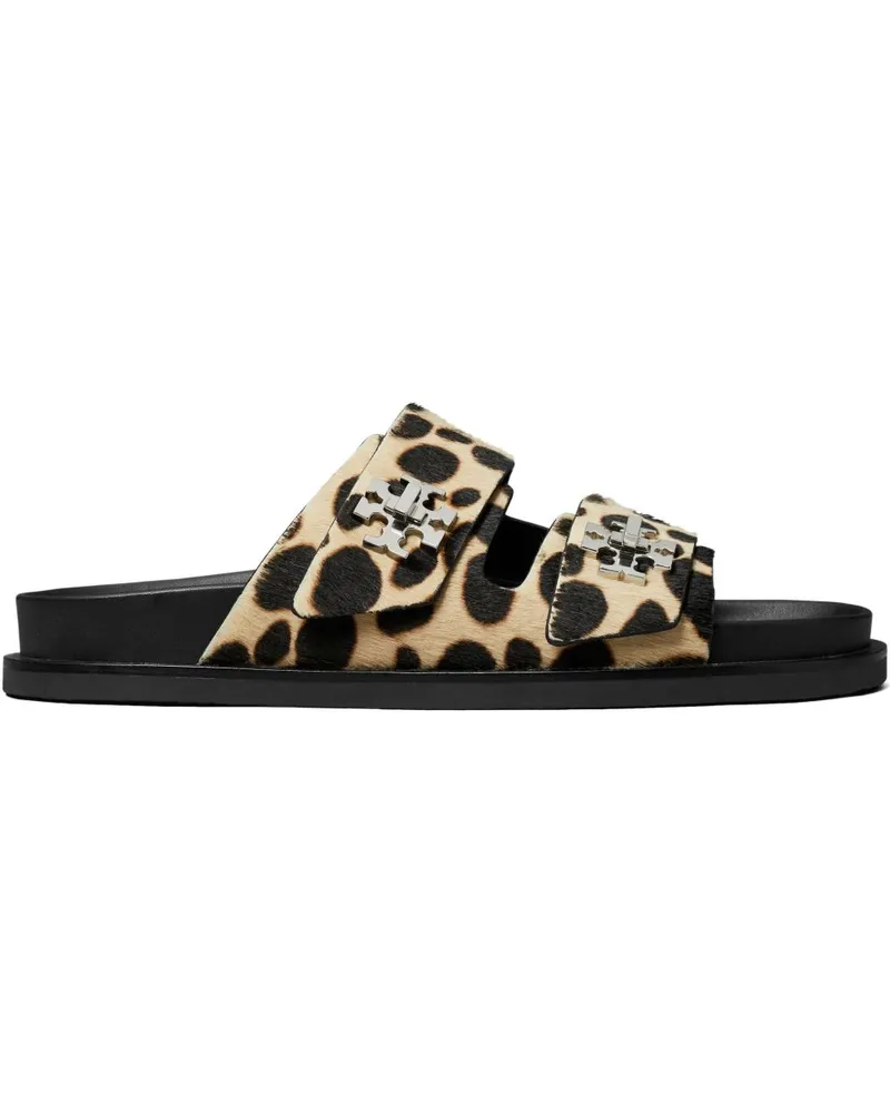 Tory Burch T Lock Sport Slide Sandalen Brown