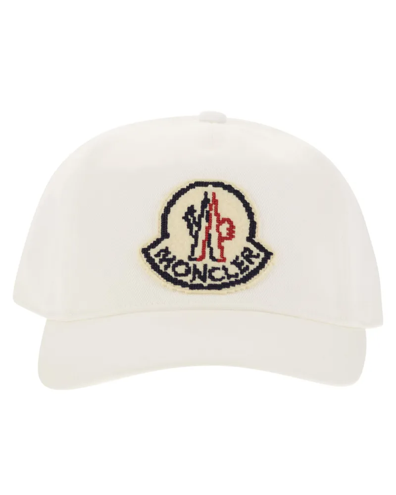 Moncler Baseballkappe mit Logo Weiss