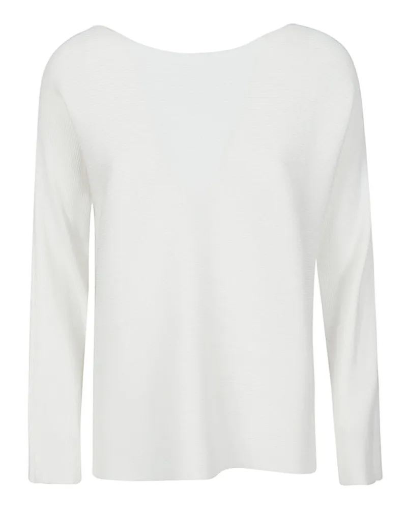 Liviana Conti Ripped Viskose Pullover White