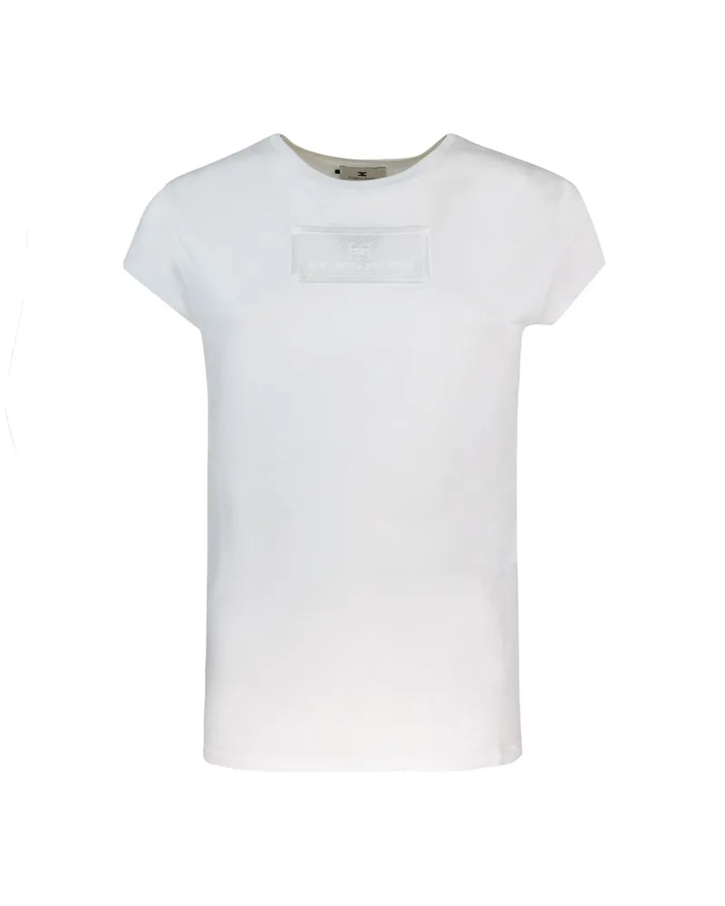Elisabetta Franchi T -Shirt Bianca Con Ricamo White