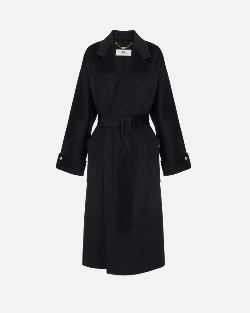 Elisabetta Franchi Stoffmantel Black