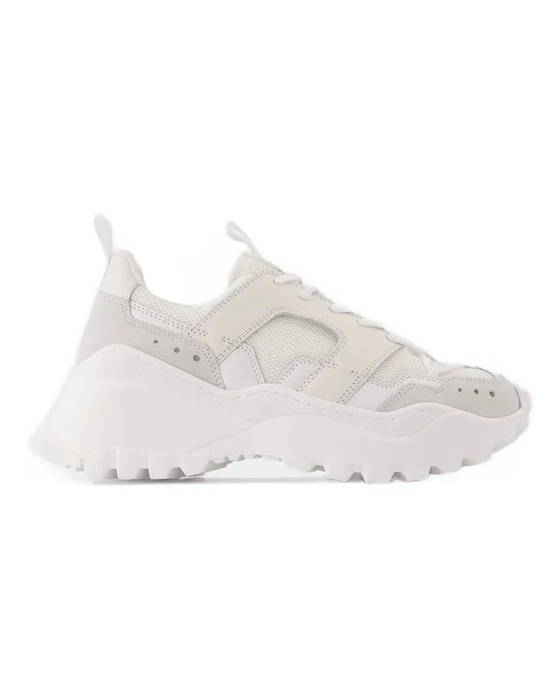 AMI Paris Neue glückliche 9 Turnschuhe in weißem Leder White