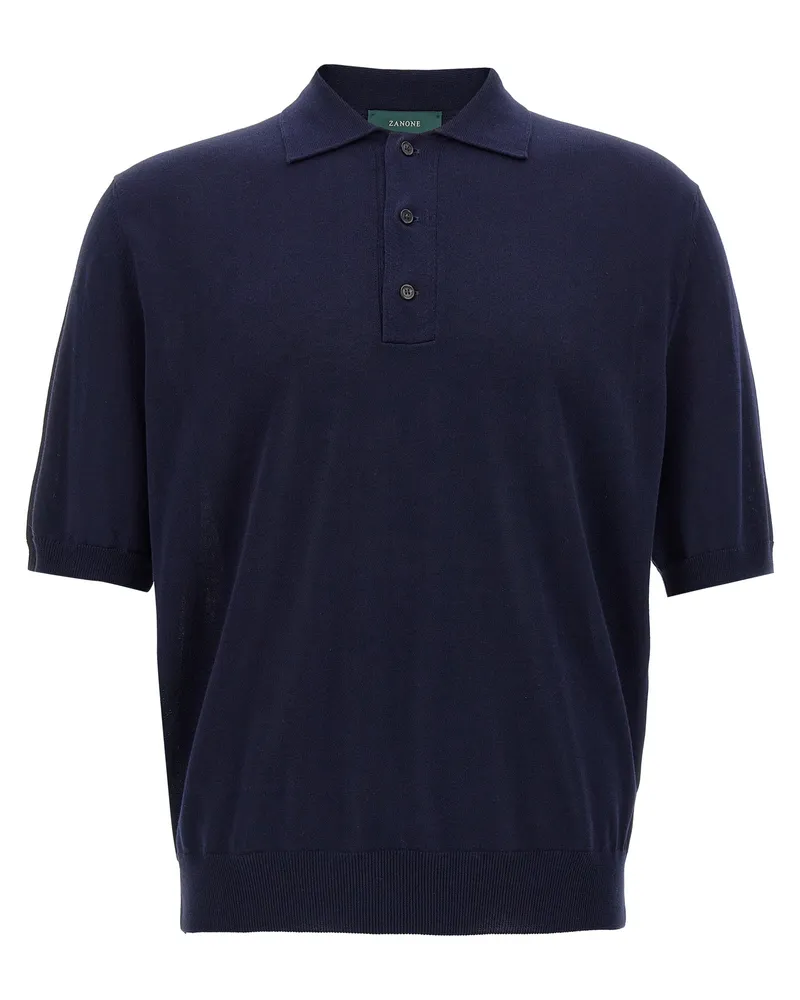 Zanone Baumwollpolo -Hemd Blue