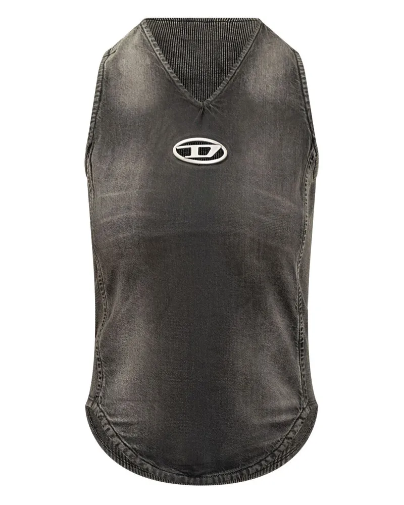Diesel oval d Baumwolloberteil Black