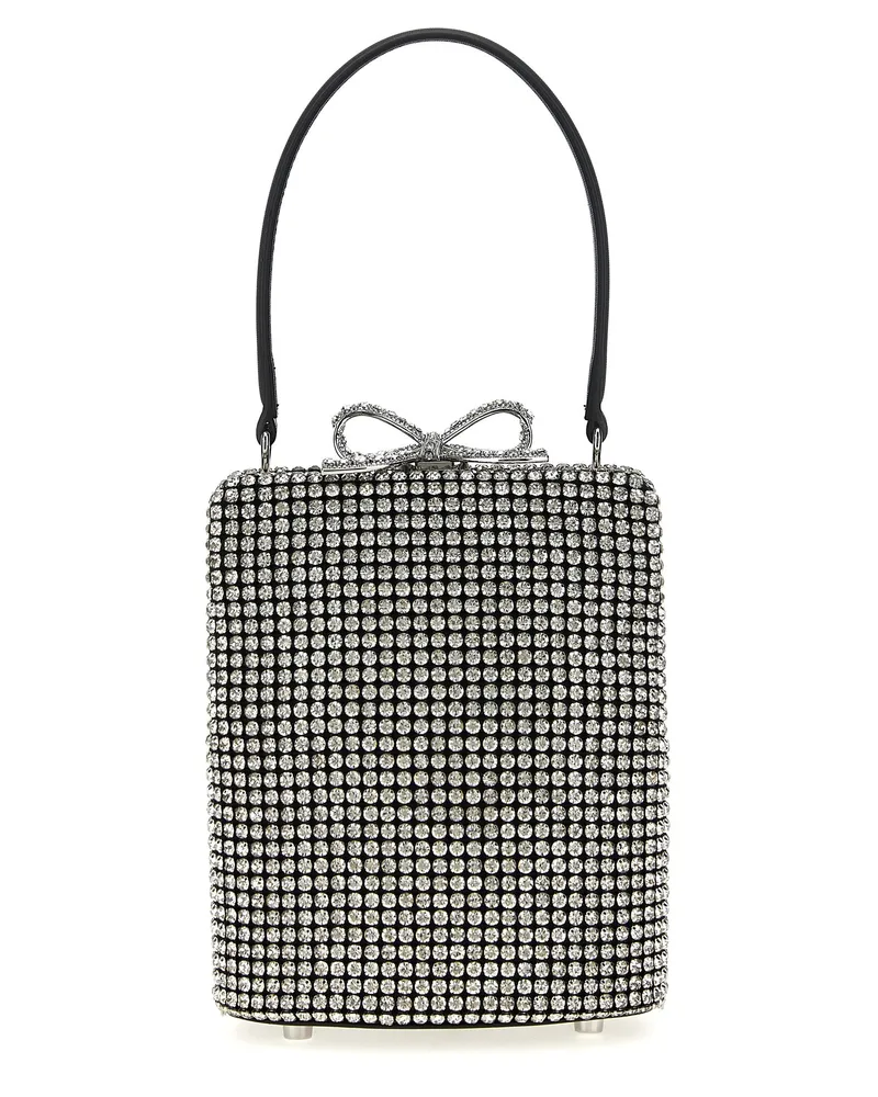 Self-Portrait Self -Porträt 'Silberkristall Fishnet' Handtasche Gray