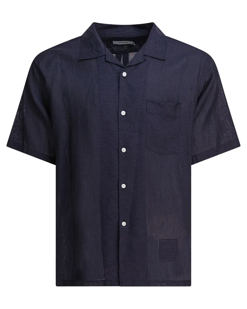 nonnative Oxford-Leinenhemd „Voyager Blue