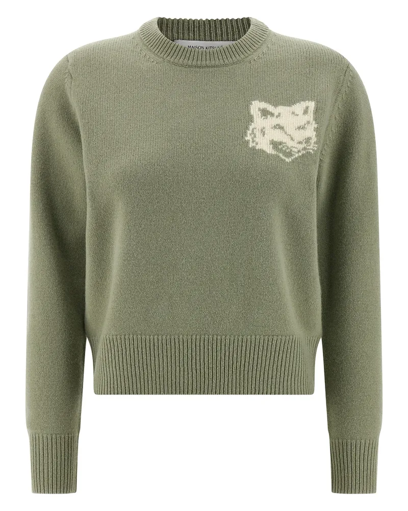Kitsuné Fox Head' Pullover Green