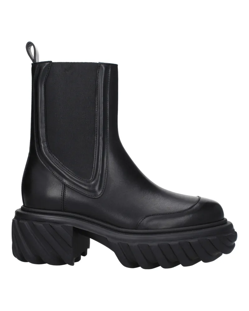 OFF-WHITE Off-weiße Stiefel Traktormotor Frauen Haut schwarz -