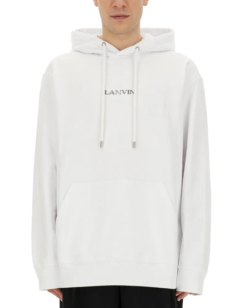 Lanvin Sweatshirt mit Logo White