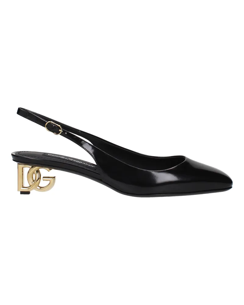 Dolce & Gabbana Dolce&Gabbana Damens Schwarze Ledersandalen -