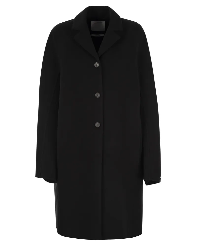 SPORTMAX Adria Wollmantel mit Knöpfen Black