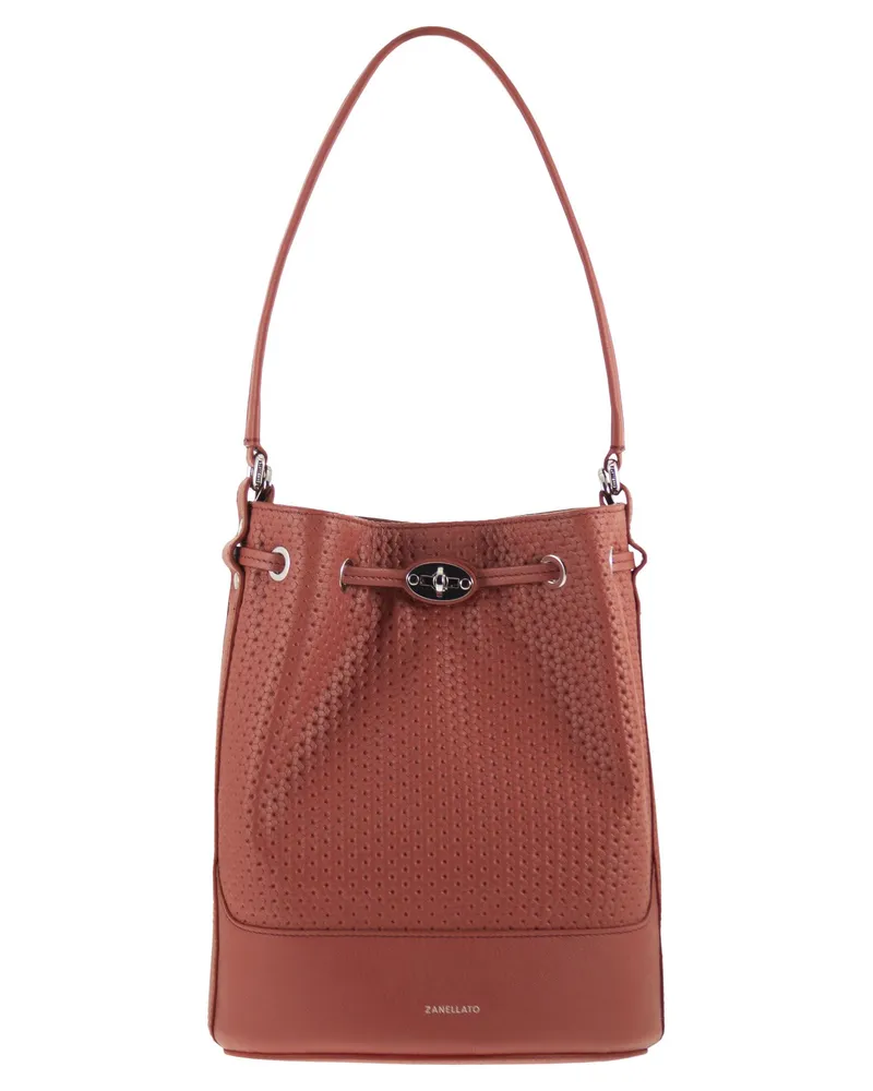 Zanellato Monda' Beuteltasche aus Leder S Red