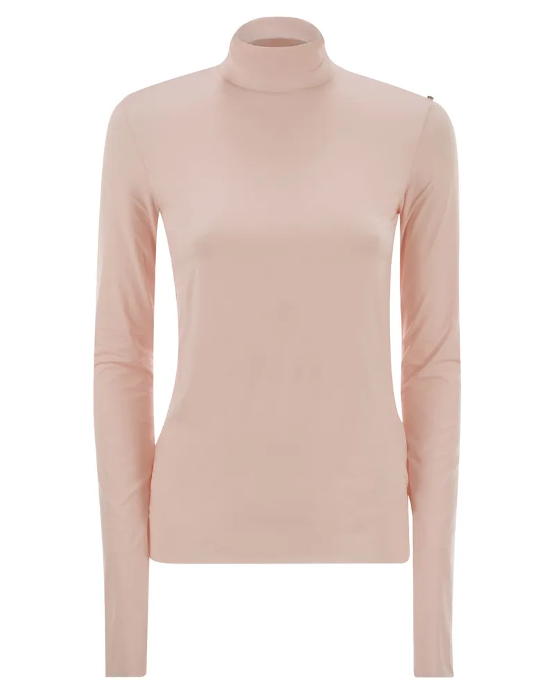 SPORTMAX Stone Jersey-Rollkragenpullover Pink