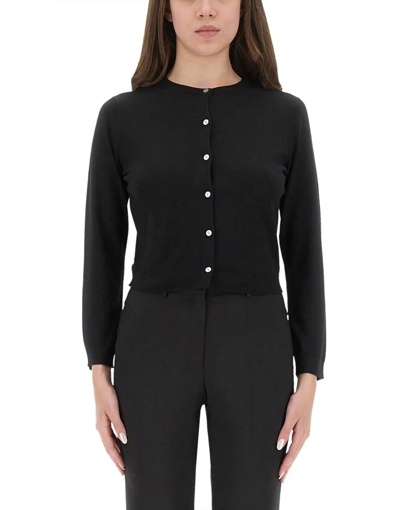 Theory Theorie Wolle Strickjacke Black