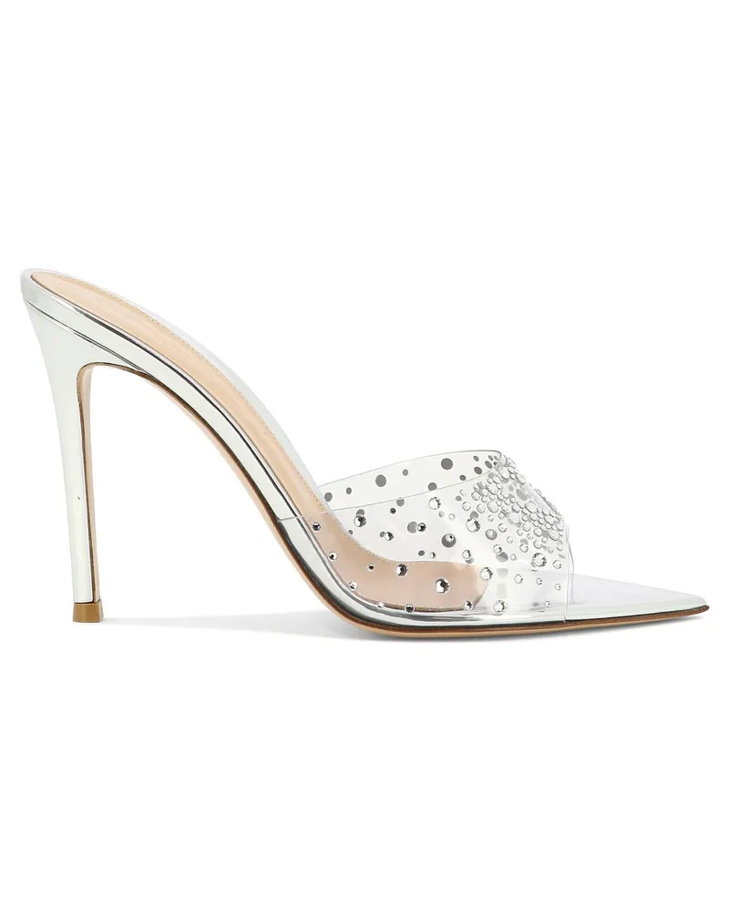 Gianvito Rossi Plexi Sandalen Silber