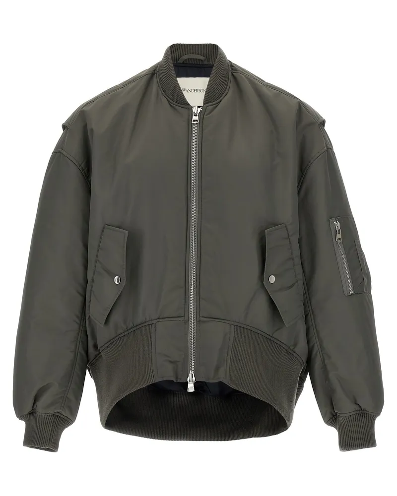J.W.Anderson J.W.VERSON 'gebogener Hem' Bomberjacke Gray
