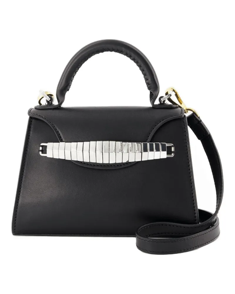 Elleme Mini Eva Handtasche  Black Leder Schwarz