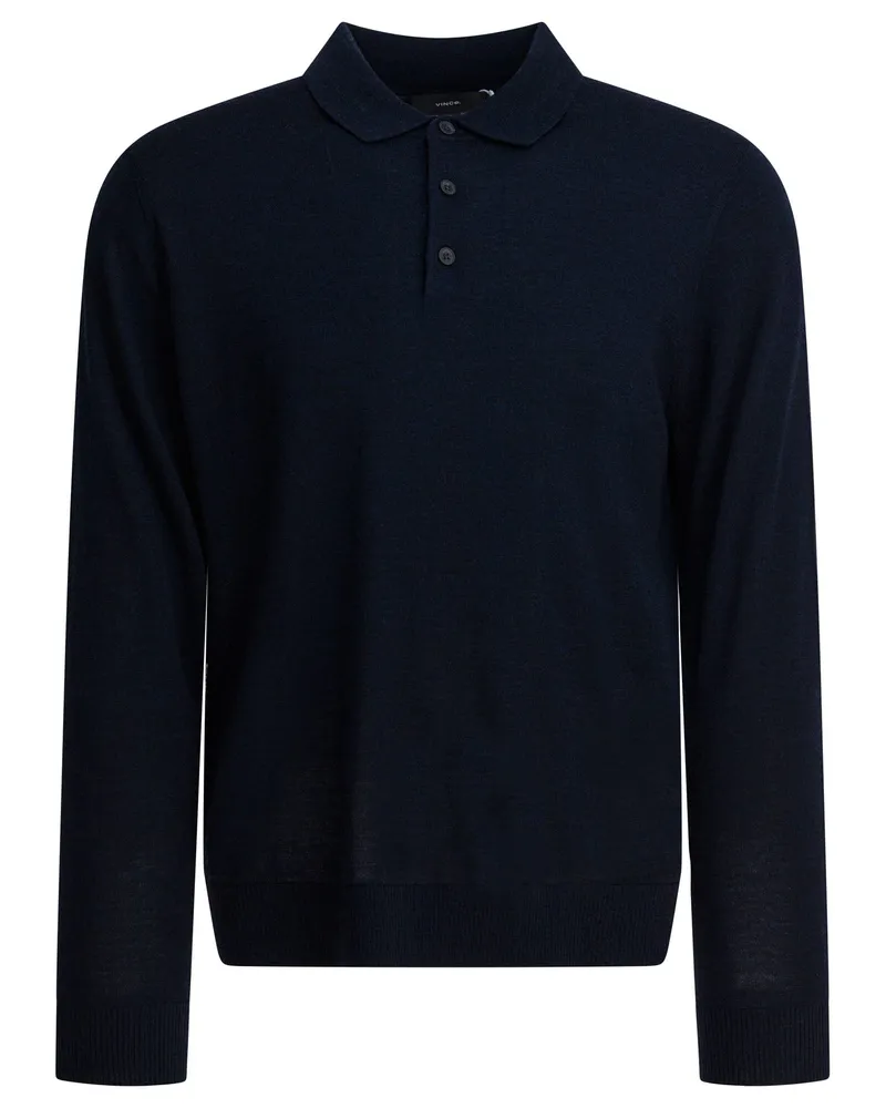 Vince Poloshirt aus Merinowolle Blue