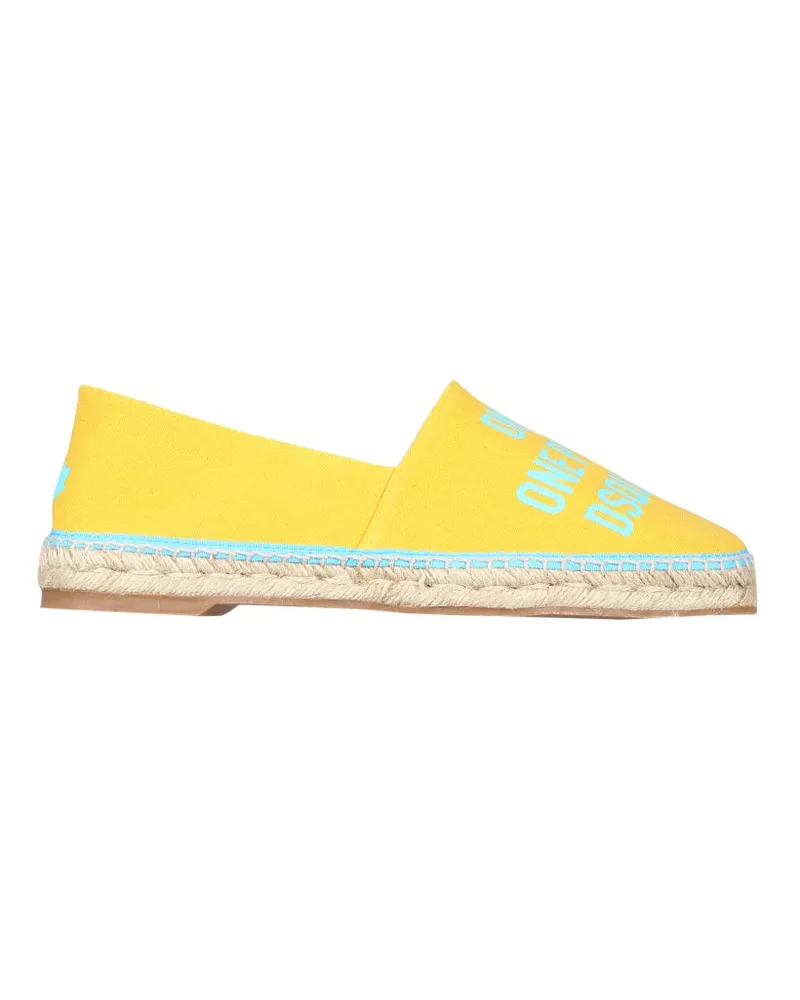 Dsquared2 organische Leinwand Espadrille Yellow