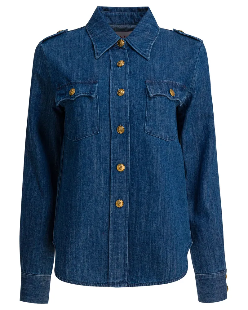 Valentino Garavani Hemd im Western-Stil Blue