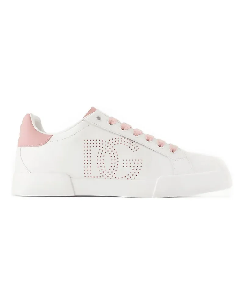 Dolce & Gabbana Turnschuhe  Leder weiß White
