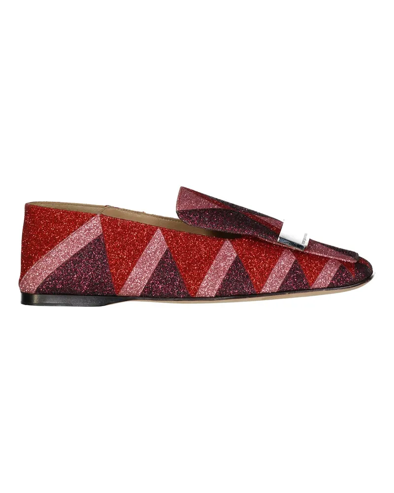 Sergio Rossi Glitter -Slipper Red