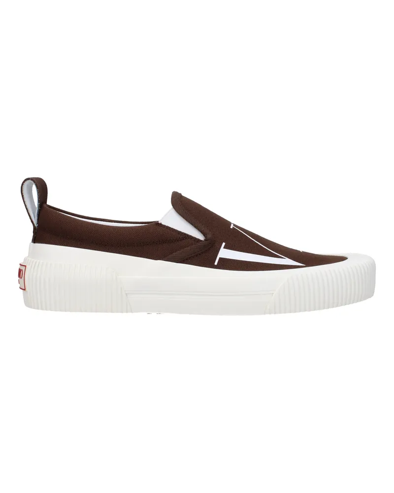 Valentino Garavani Slip auf Herren Stoff braun/dunkle Schokolade -