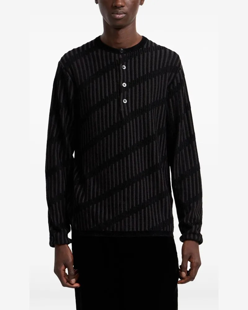 Emporio Armani Woll Crewneck -Pullover Black