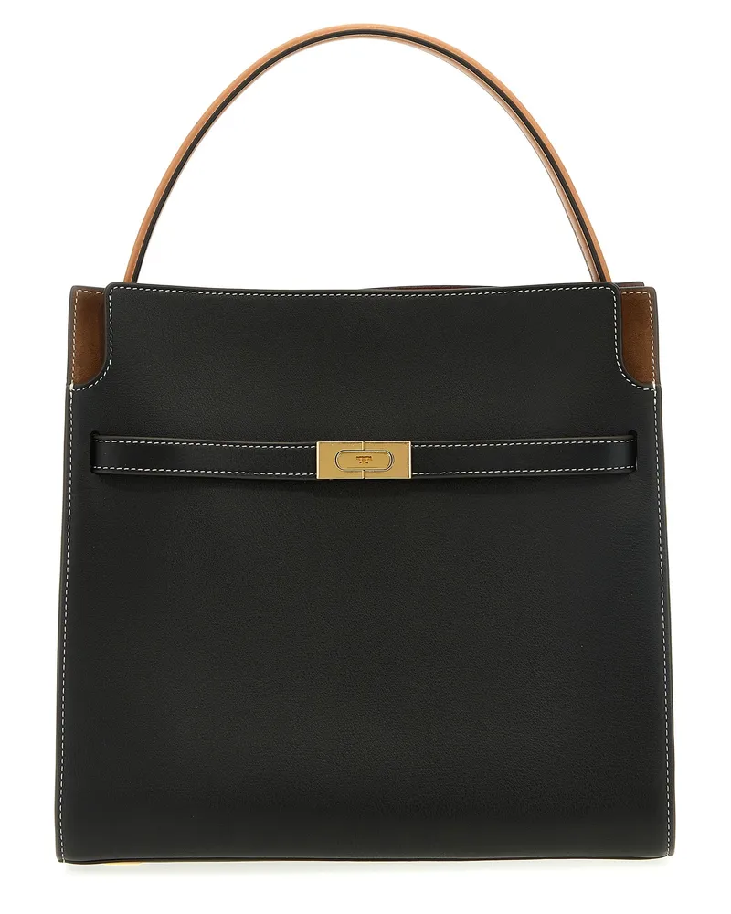 Tory Burch Lee Radziwill' Handtasche Schwarz