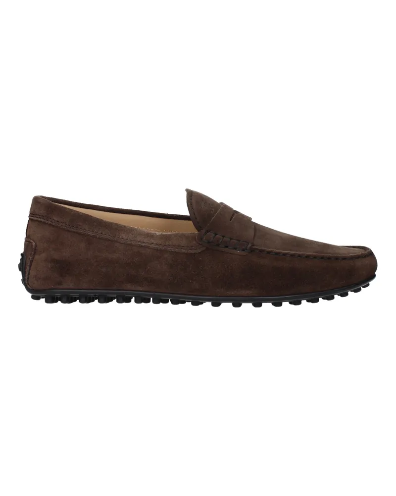 TOD'S Männer's Mokassins Wildleder Braun/Moro -