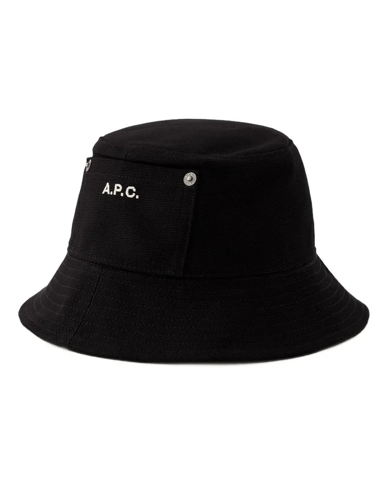 A.P.C. Thais Bucket Hut  Baumwollschwarz Black