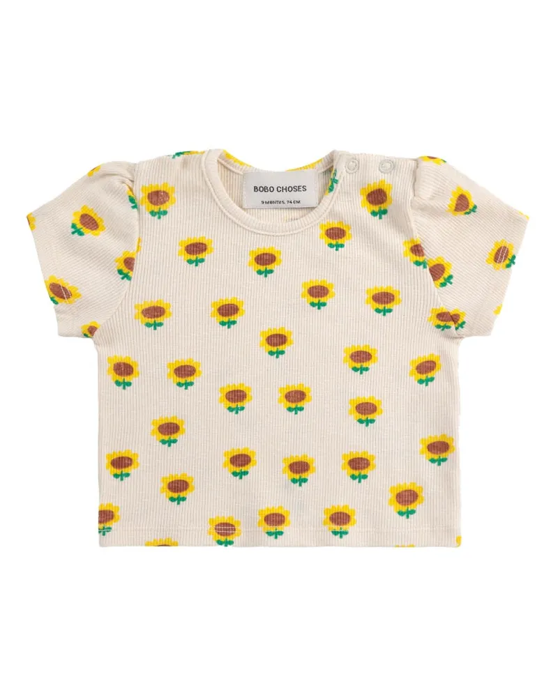 BOBO CHOSES Bobo wählt "Sonnenblume" T -Shirt aus Beige