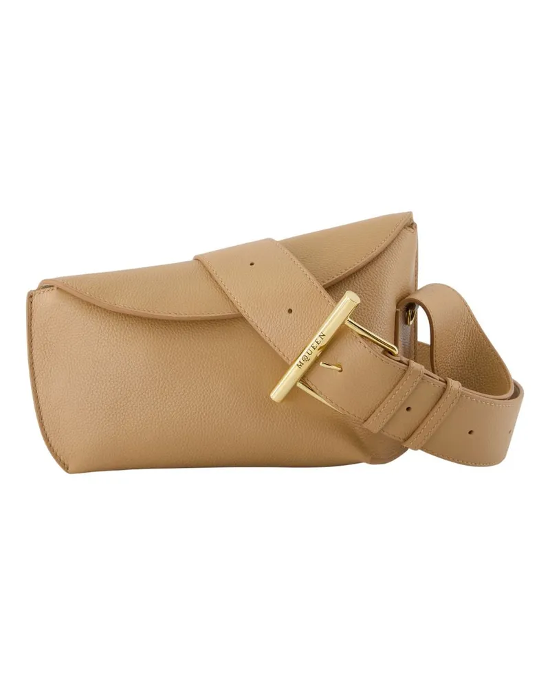 Alexander McQueen T Bar Sling Crossbody Alexander Mc Queen Leder Beige Beige