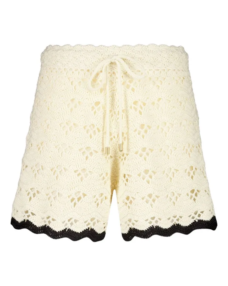 Zimmermann Rhiannon Häkelshorts Beige