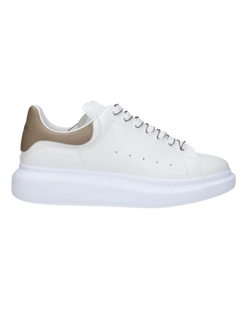 Alexander McQueen Sneakers Herren Leder Weiß/Mondstein -