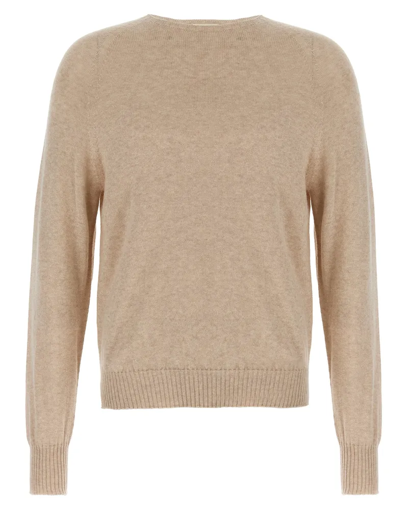 MA'RY'YA Cashmere Baumwollpullover Beige