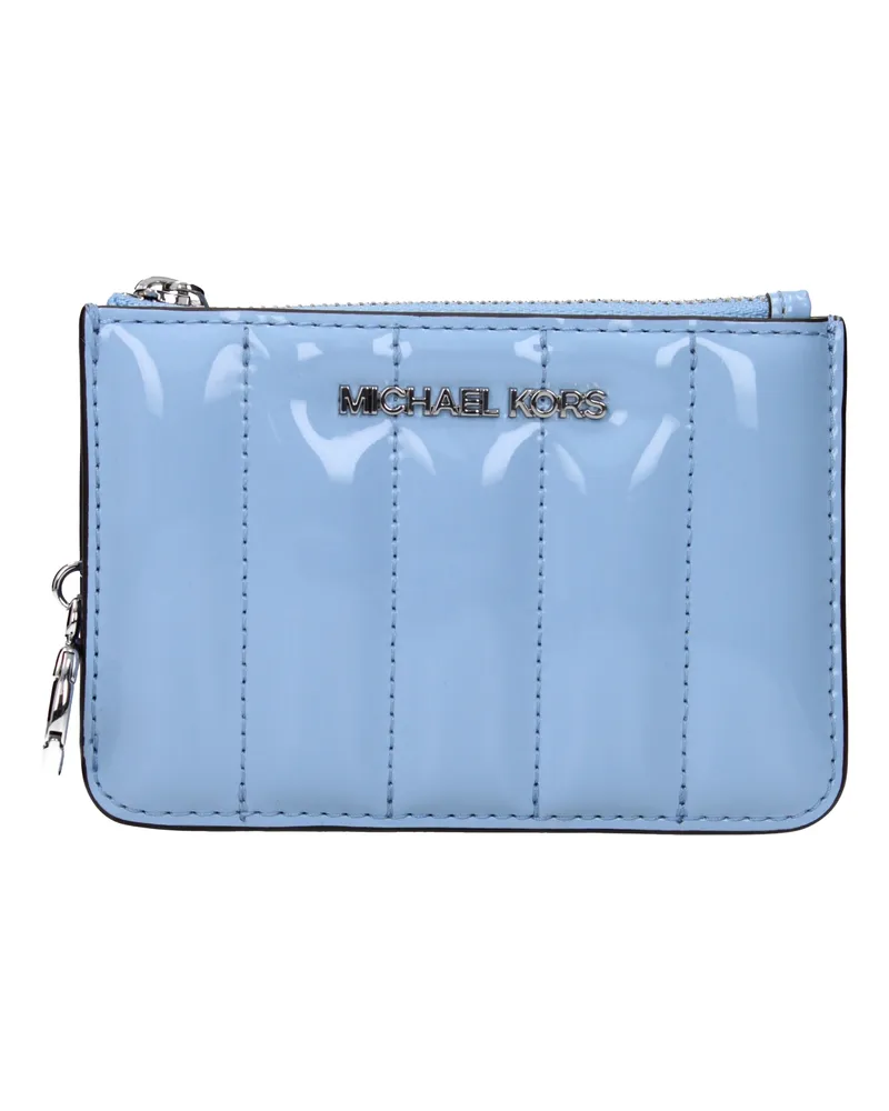 Michael Kors Damens Geldbörse Glänzend Himmelblau/Soft Sky -