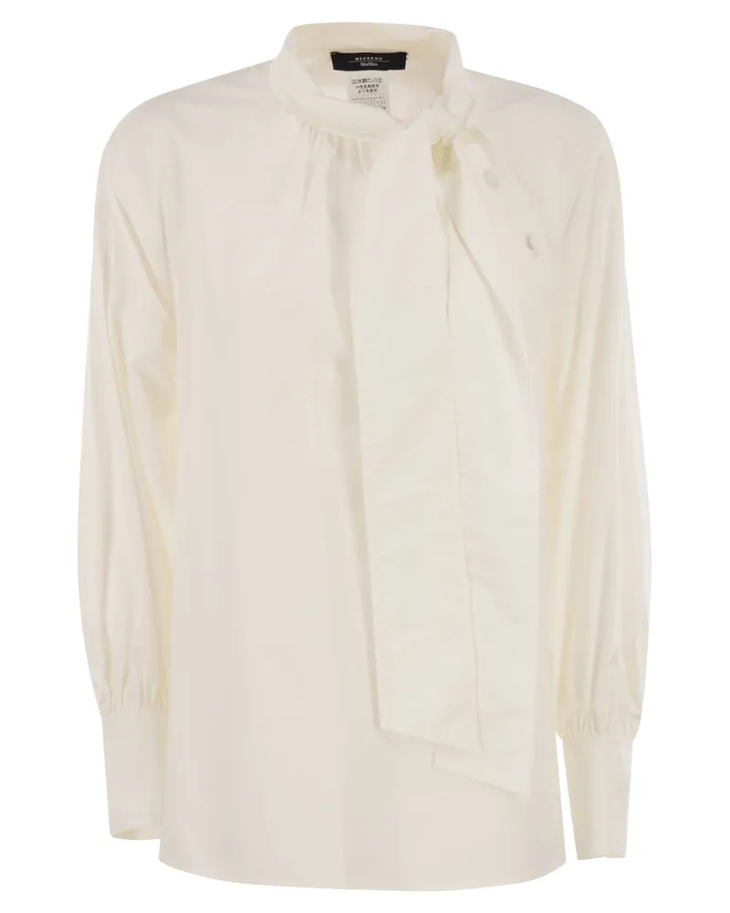 Weekend Max Mara Burgos1234 Baumwollpopeline-Bluse White