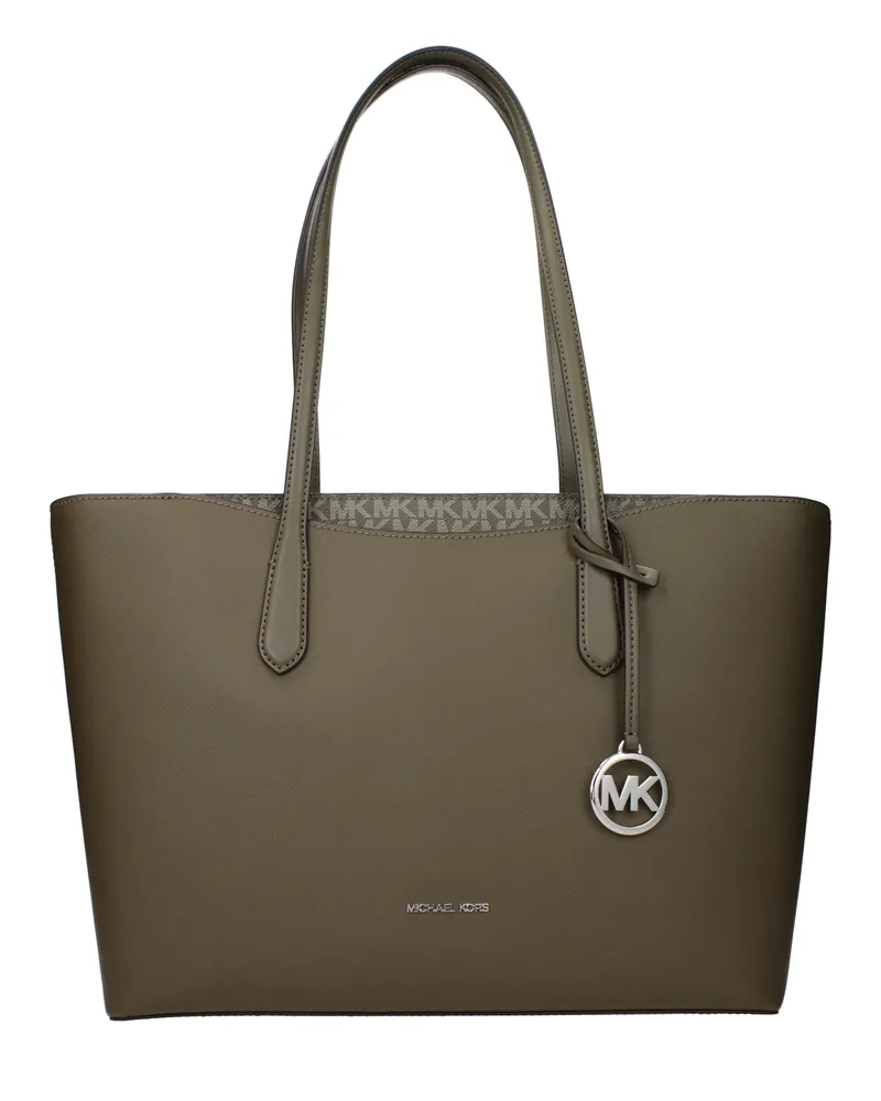 Michael Kors Arden Damens Umhängetasche Stoff Grün/Oliv -
