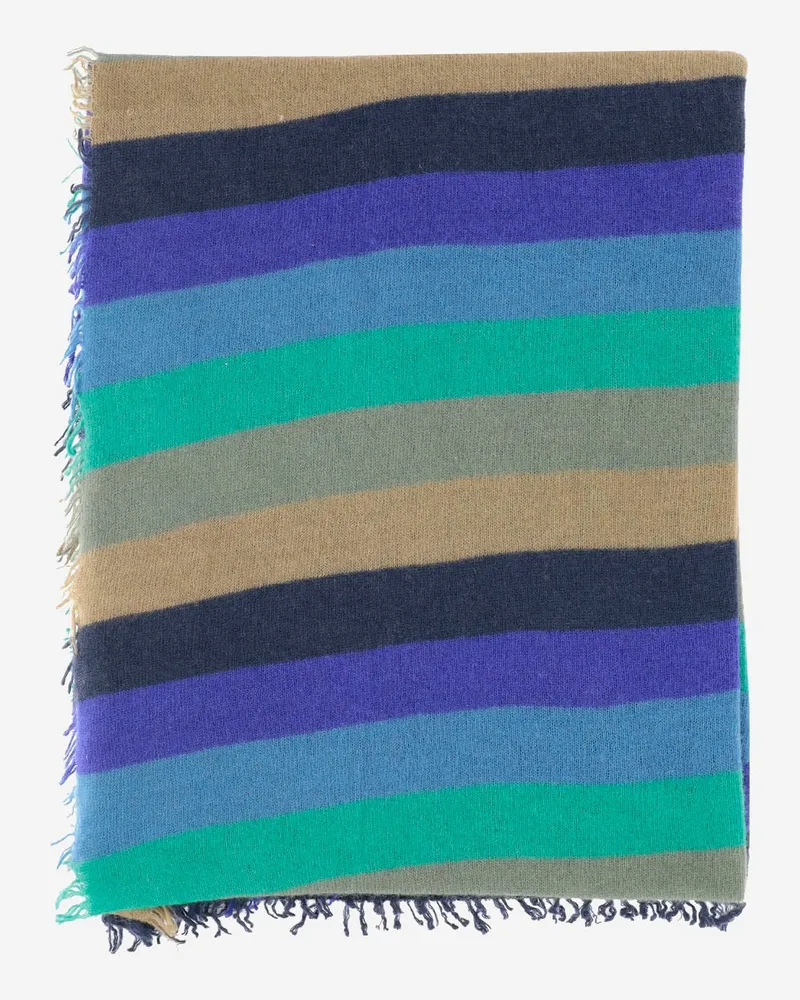 Faliero Sarti Strippy Cashmere Schal Red