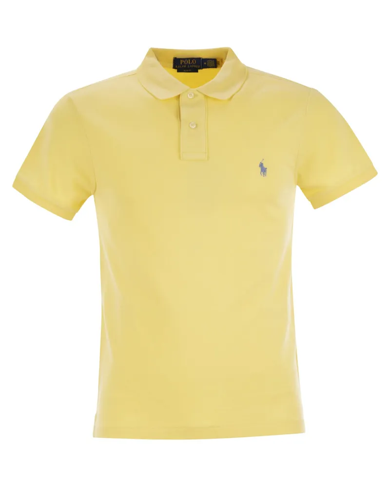 Ralph Lauren Slim Fit Pique Polo -Hemd Yellow