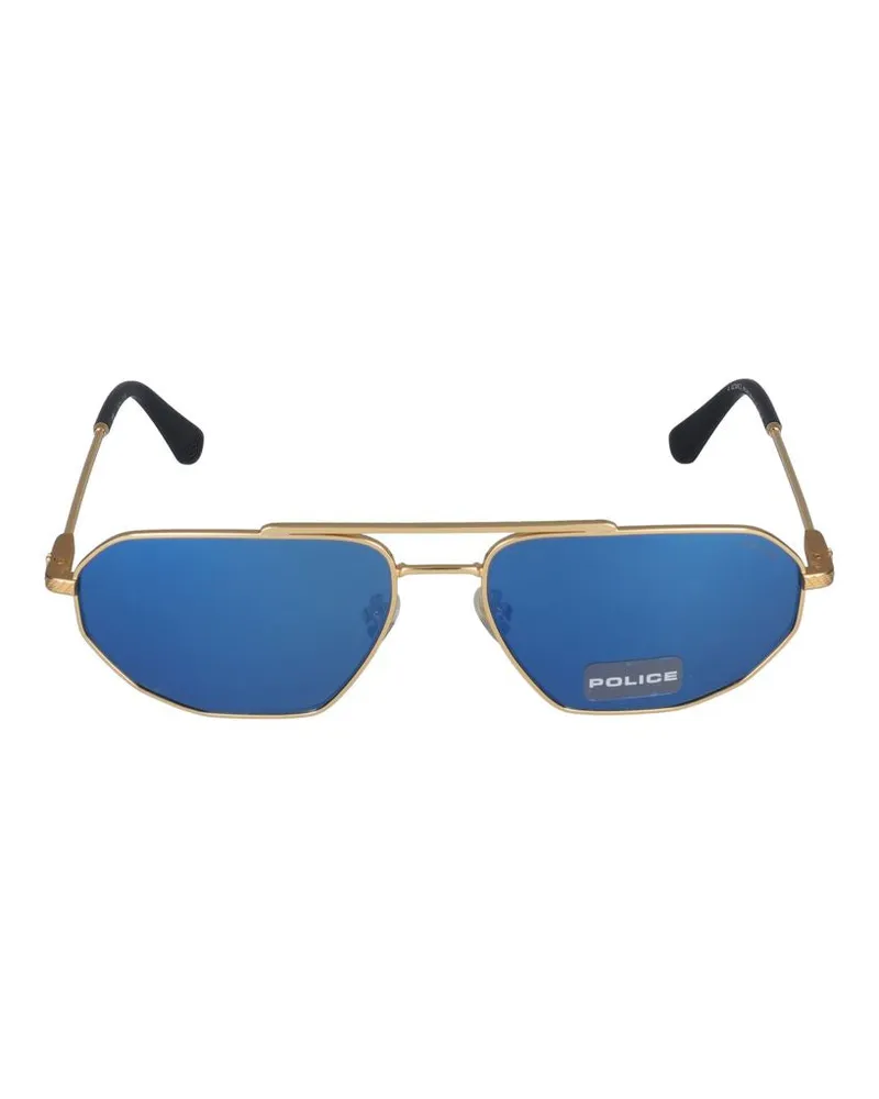 Police Sonnenbrille Polizei SPLF66 249 B glänzende Endura Gold Sandstrahlung oder Matt Pa /16/145 249b