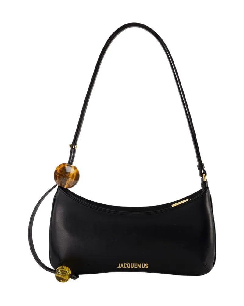 Jacquemus Le Bisou Perle  Leder schwarz Schwarz