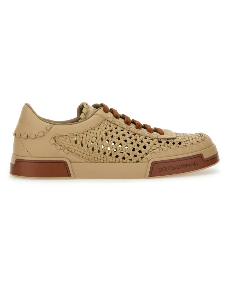 Dolce & Gabbana gewebt Portofino Sneaker Beige