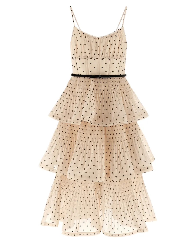 Zimmermann Plisse Stufeed Midi' Kleid Beige