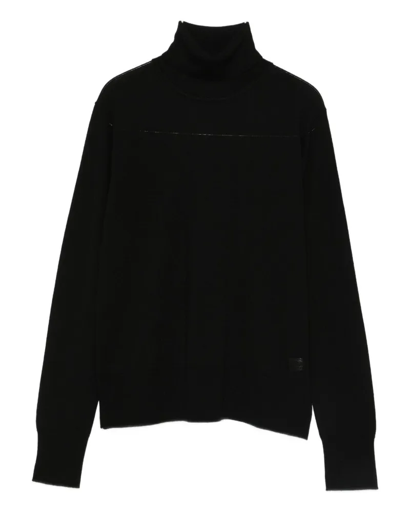 forte_forte Rollkragenpullover aus Wolle von Black