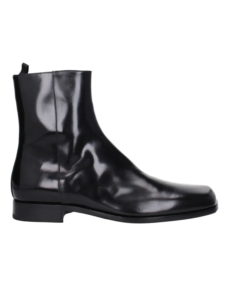 Prada Stiefel Männer Leder schwarz -