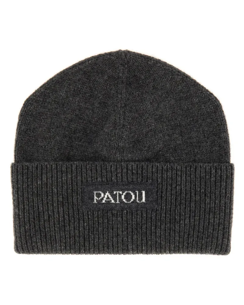 Patou Kappe mit Etikett und Logo Grey