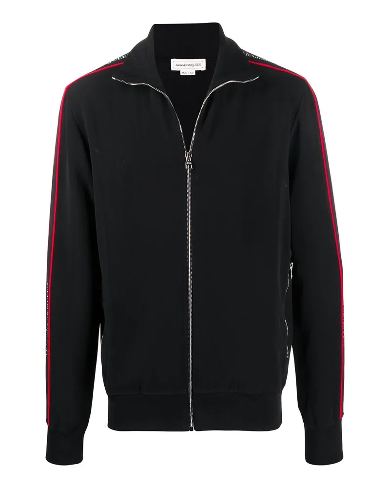 Alexander McQueen Logo reißte Sweatshirt Schwarz