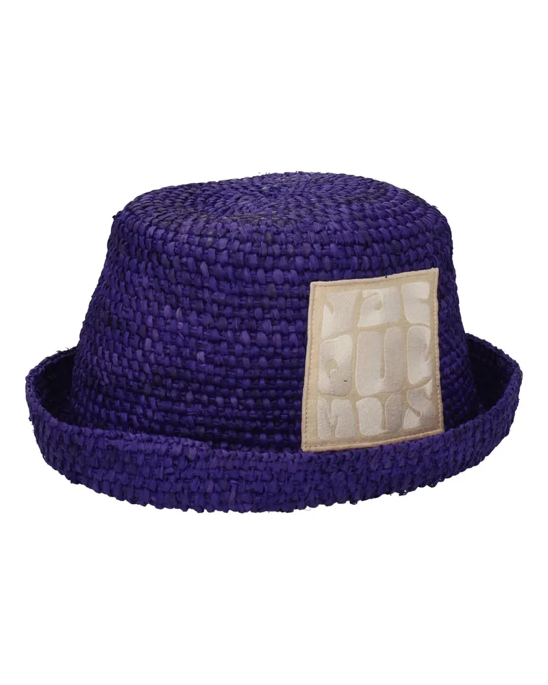 Jacquemus Herrens Hut Rafia Violett/Lila -